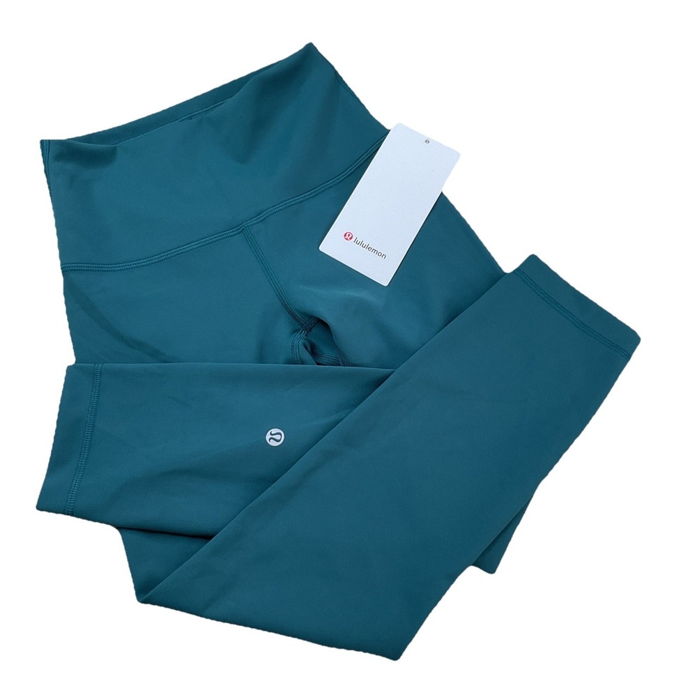 Lululemon Wunder Train HR Crop 23" Leggings Green LW6BNFS Sz 4 Everlux NWT